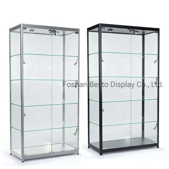 China Retail Display Wholesale Glass Display Case for House Collection, Retail Store Display, Shops Storage with Door to Door Price