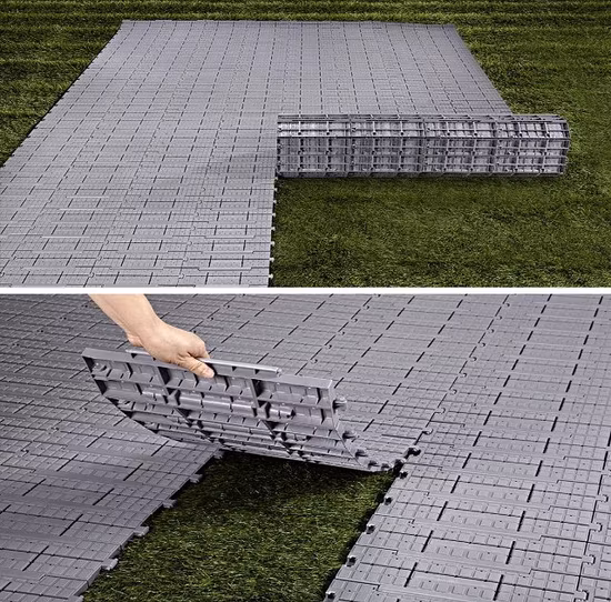 2022 Flyon Event Deck Plancher portatif pour terrasse d'événement modulaire avec revêtement de sol en canal