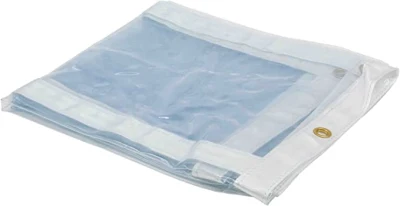 Bâche en PVC transparent imperméable à usage industriel et commercial – 8 x 12 pieds